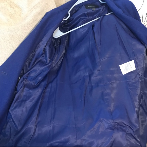 Royal Blue Banana Republic Pea Coat, double breasted lapel collar - Picture 12 of 12